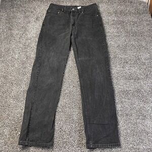 Vintage Levis 505 Jeans Mens 33X33 Black Regular Fit Straight Leg Y2K Workwear